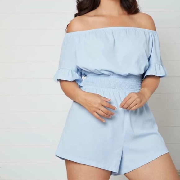 Plus Off The Shoulder Romper - Picture 4 of 11